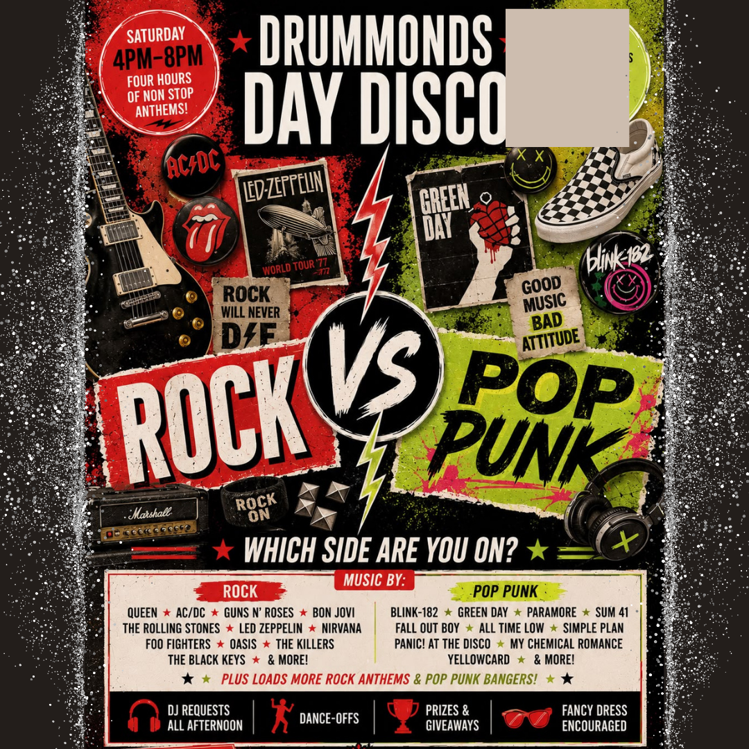 DRUMMONDS DAYTIME DISCO - ROCK Vs POP PUNK