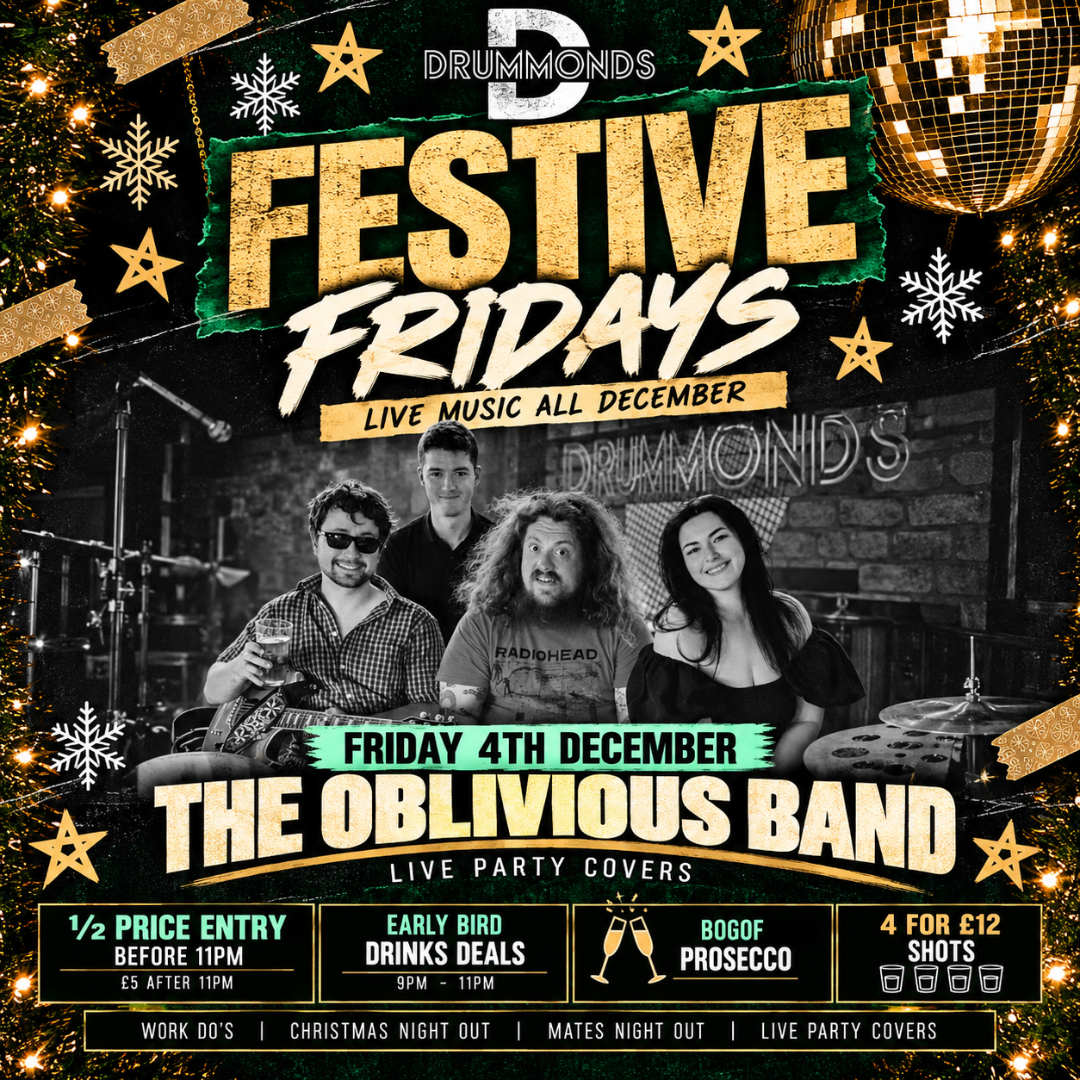 FESTIVE FRIDAYS - THE OBLIVIOUS BAND